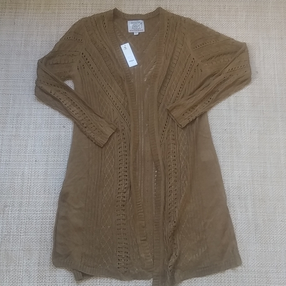 Green lightweight soft cardigan - Picture 2 of 4